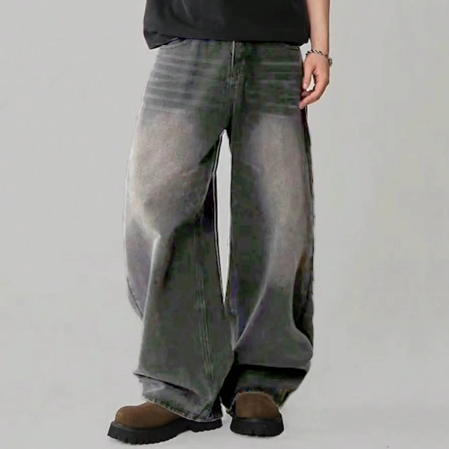 Men's Cotton Wide Leg Jeans