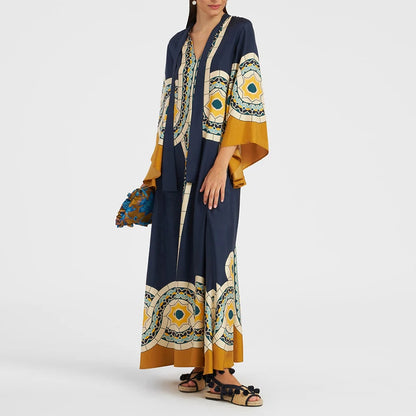 Ethnic Boho Cotton Maxi Dress