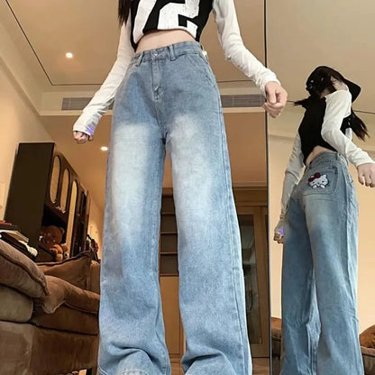 Hello Kitty Wide Leg Jeans - Chicchar Fashion