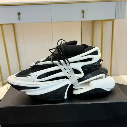 Plus Size 46 Fashion Women Sneakers Men Platform Loafers Lace Up Gradient Colors Running Sports Shoes Flats Walking Patchwork - Chicchar Fashion