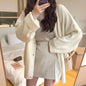 V-Neck Knit Polyester Cardigan Chicchar Fashion