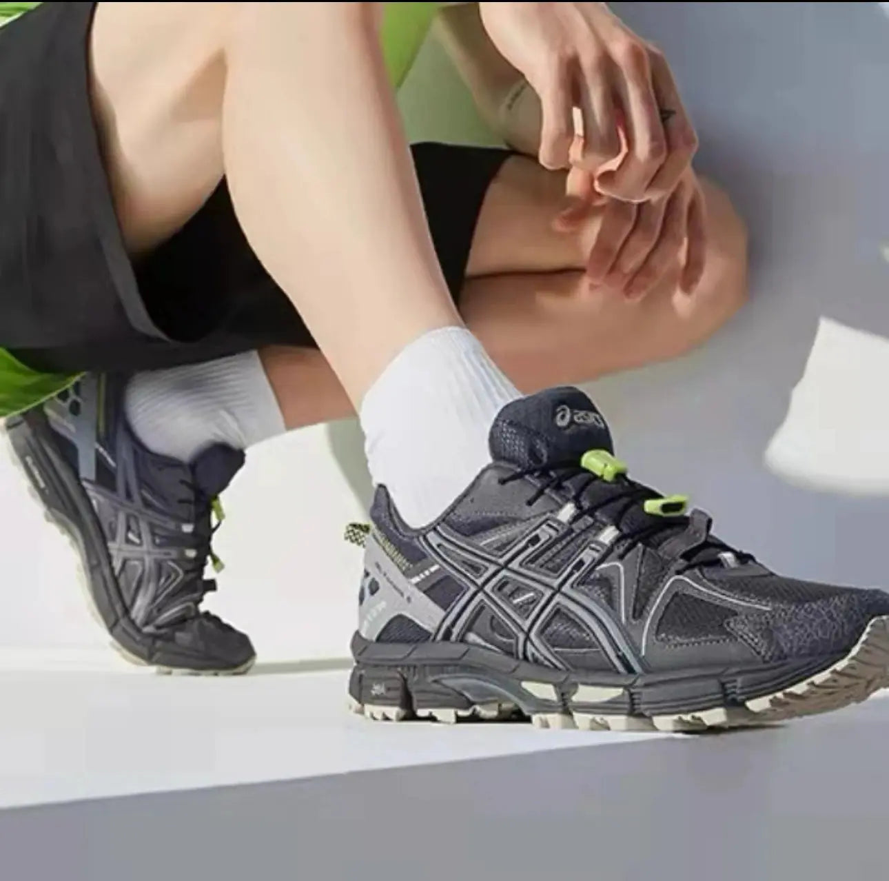 ASICS Gel Kahana 8 Professional Shock-absorbing and Wear-resistant Low Top Running Shoes for Men Dark Gray 1011B387-021 - Chicchar Fashion