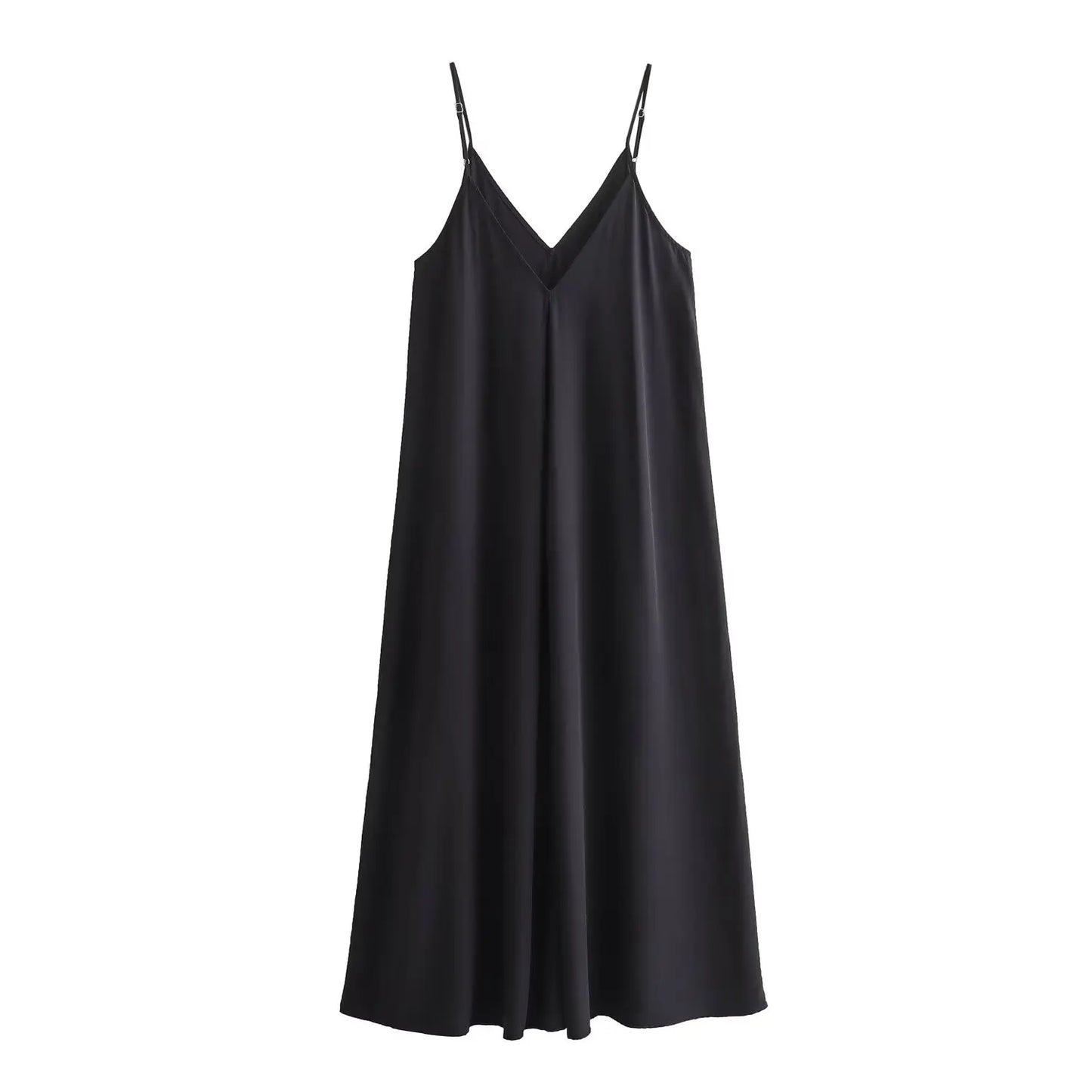 Black Backless Slip Maxi