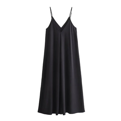 Black Backless Slip Maxi