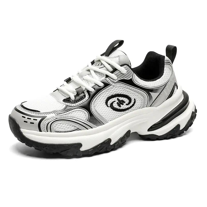 Men's Shoes 2025 New Summer Mesh Breathable Thick-Soled Height-Increasing Versatile Couple Casual Sports Dad Shoes - Chicchar Fashion