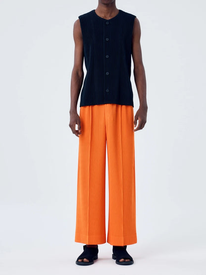 MiyakeFlow: Pleated Wide Leg Street Trousers