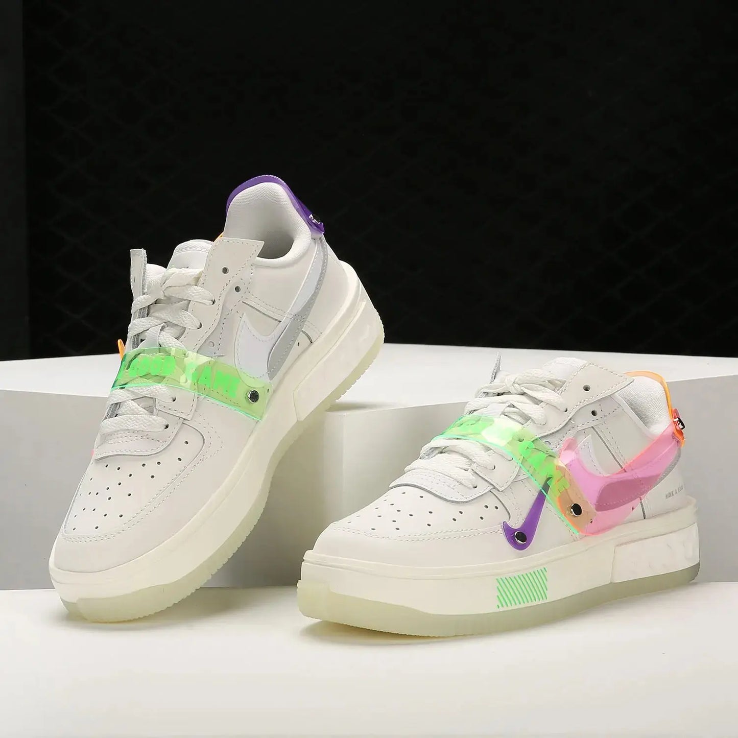 Nike Authentic Women's Air Force 1 AF1 Low-Top Skate Shoes DO2332-111 - Chicchar Fashion