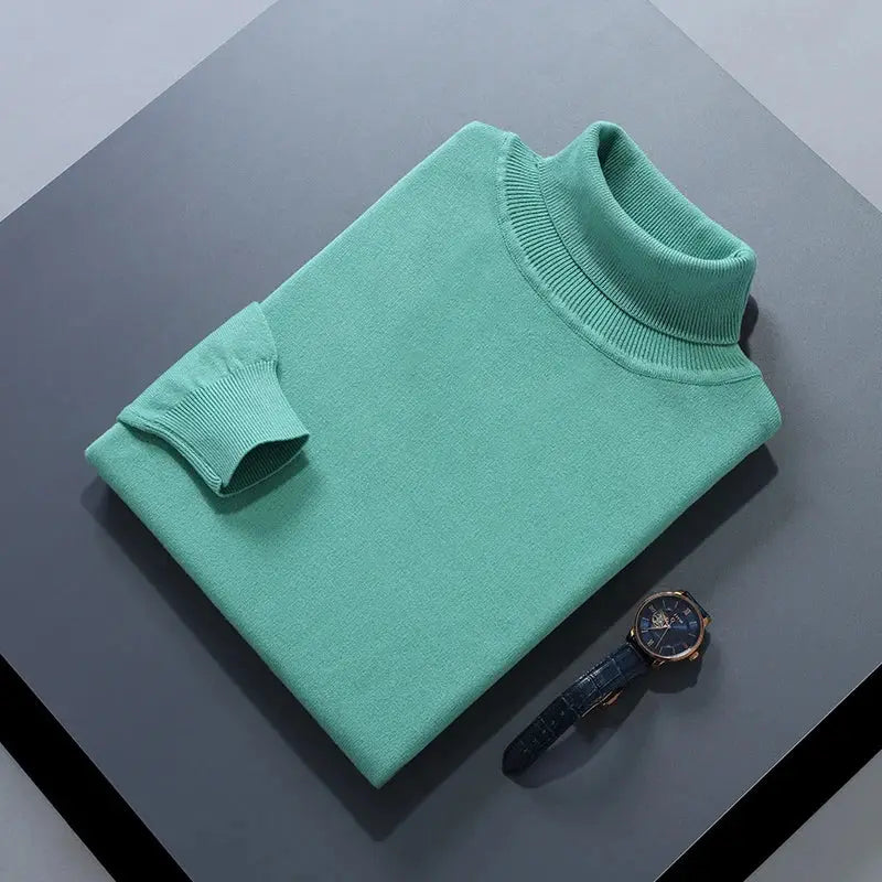 Cashmere Sweater Men Pullover Autumn Winter  turtleneck Soft Warm Cashmere Sweater Jumper Knitted Sweaters - Chicchar Fashion