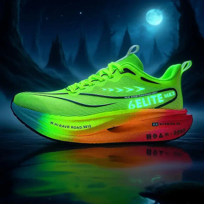 Men  Running Shoes Carbon Board Speciality Marathon Sports Breathable Lightweight Women's Comfortable Athletic Nonskid Sneakers - Chicchar Fashion