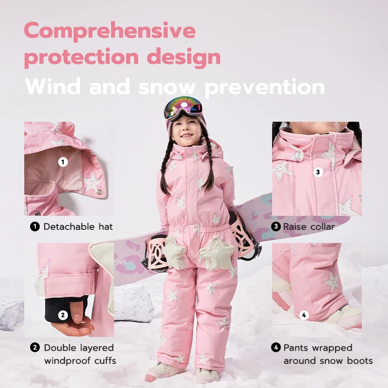 Kids -30°C Waterproof Ski Suit