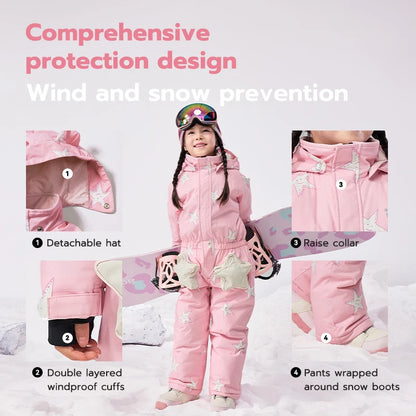 Kids -30°C Waterproof Ski Suit