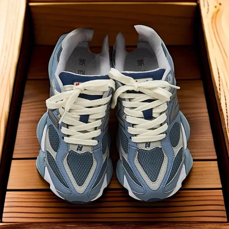 Men's shoes Korean version of thickened cotton shoes plus velvet warm 9060-women's shoes heightened thick-soled dad shoes - Chicchar Fashion