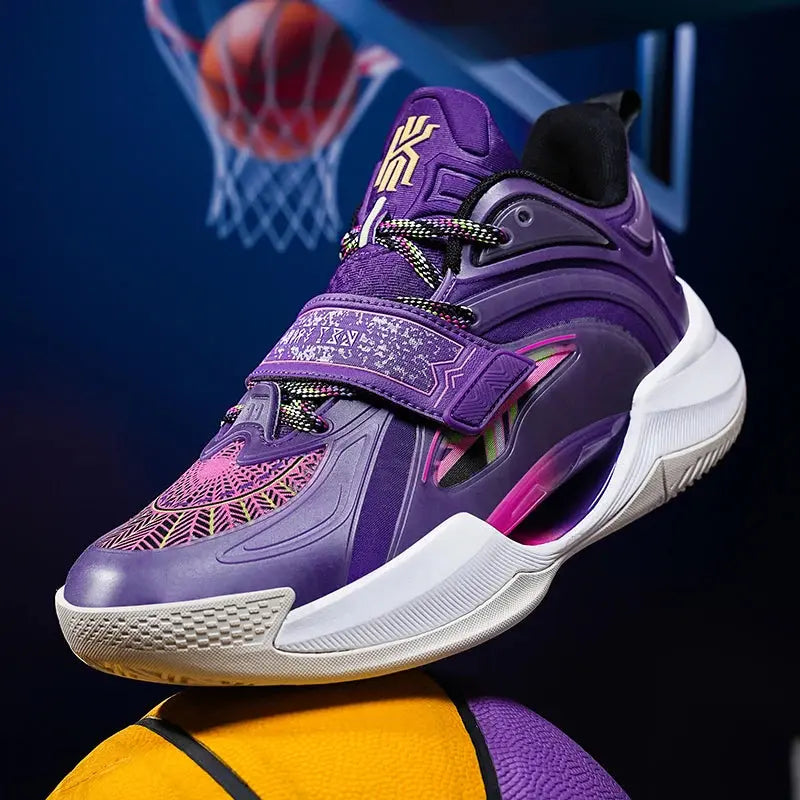 Unisex Basketball Shoes Rebound Wear-resistant Breathable Sneakers Shock-absorbing Flat Sports Shoes for Men Women - Chicchar Fashion