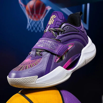 Unisex Basketball Shoes Rebound Wear-resistant Breathable Sneakers Shock-absorbing Flat Sports Shoes for Men Women - Chicchar Fashion