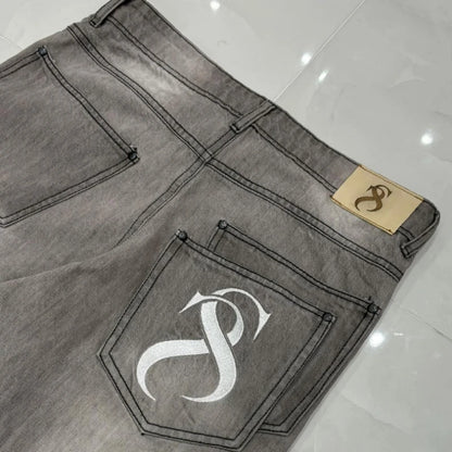 Y2K Flared Spliced Denim