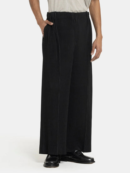 MiyakeFlow: Pleated Wide Leg Street Trousers