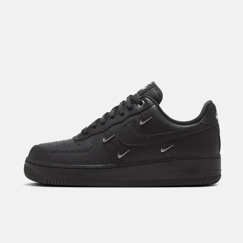 Nike Air Force 1 Low Wans Black And Silver Four-Hook Sneakers HQ1180-001 Versatile Low-Top Durable Sports Casual Shoes For Women - Chicchar Fashion