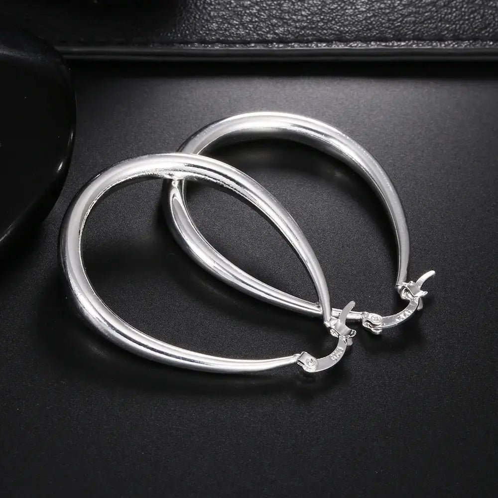 Elegant Silver Hoop Earrings - Chicchar Fashion