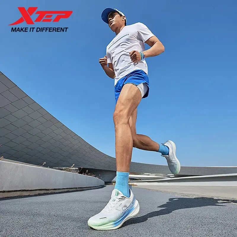 Xtep Kunpeng Running Shoes for Men 2025 Summer Shock-absorbing Rebound Lightweight Breathable Mesh Sport Shoes 875219110025 - Chicchar Fashion