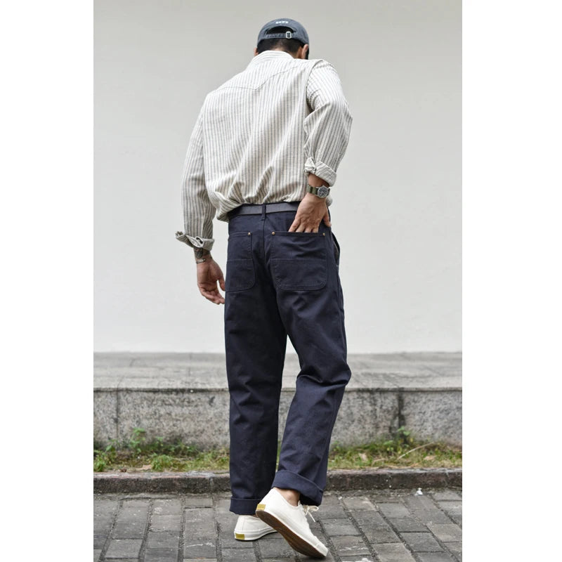 Sauce Zhan Men's Canvas Cargo Pants