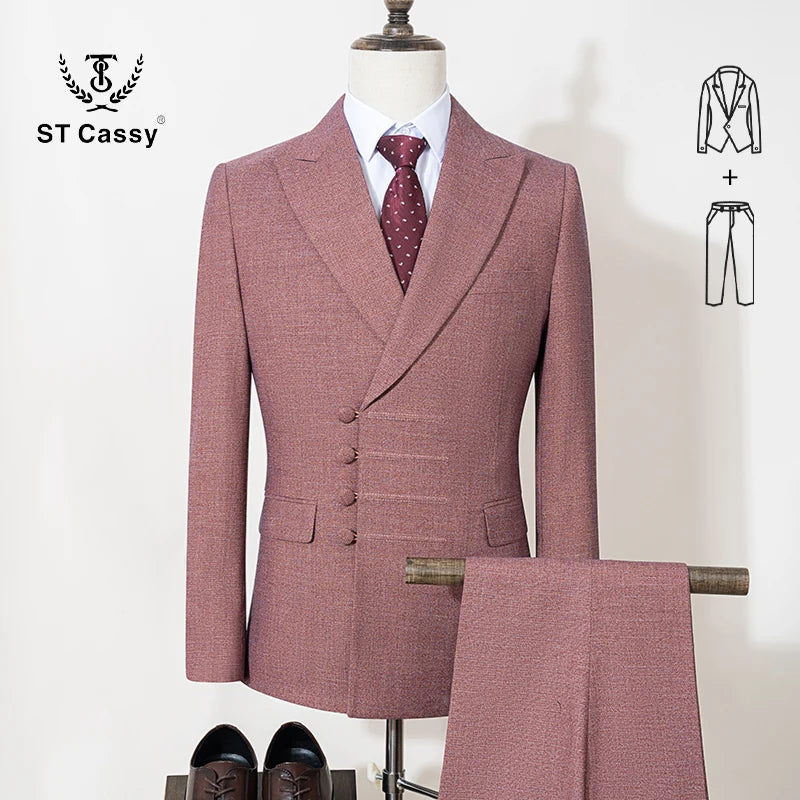 Double Breasted Slim Fit Suit