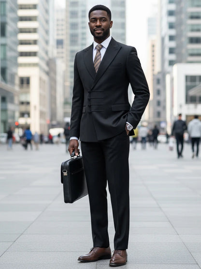 Double Breasted Slim Fit Suit