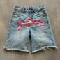 Y2K Rhinestone Denim Jorts
