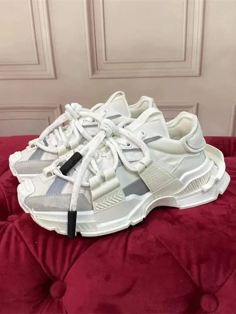 Men's shoes 2025 autumn new versatile breathable sports casual thick sole height increasing Forrest Gump dad shoes low top trend - Chicchar Fashion