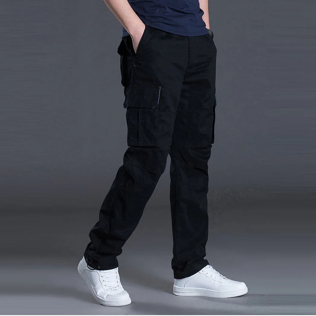 Cotton Cargo Pants Men's Loose