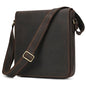 Vintage Cowhide Leather iPad Crossbody Messenger Bag