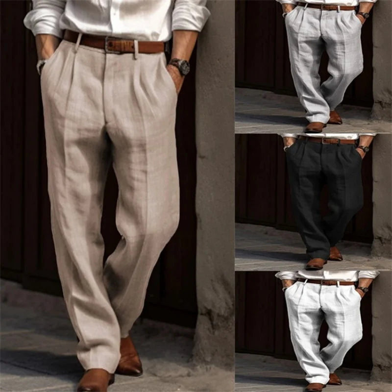Men's Linen Stand-Pocket Pants