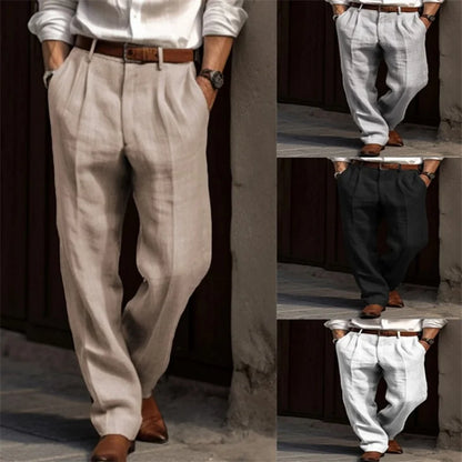 Men's Linen Stand-Pocket Pants