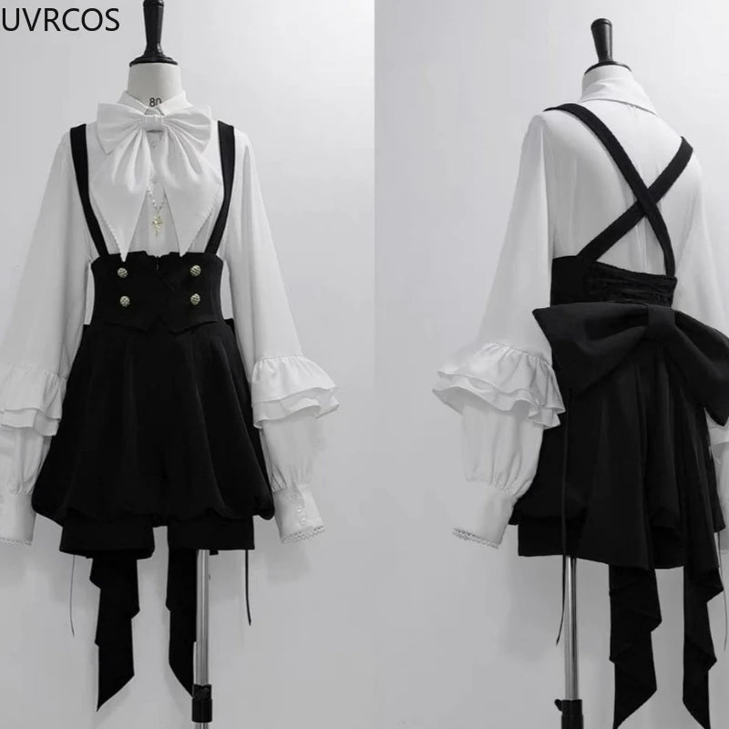 Japanese Gothic Y2K Bow Set