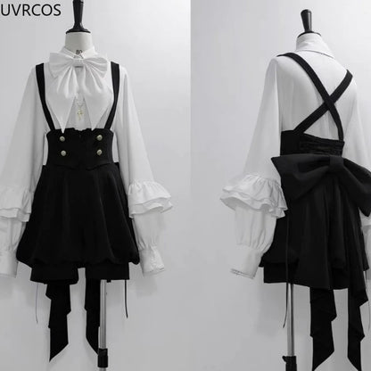 Japanese Gothic Y2K Bow Set