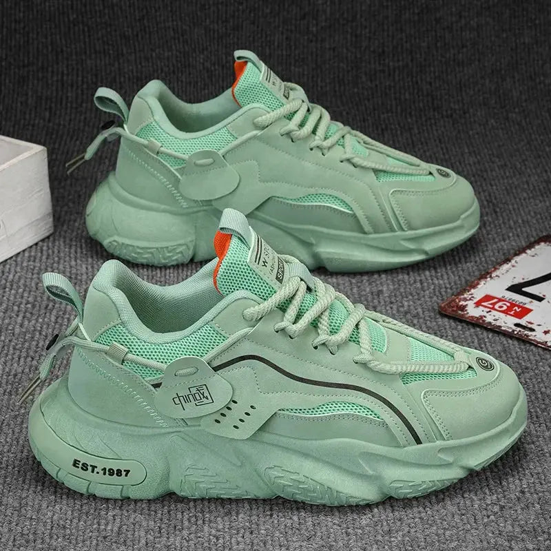 Men's Sneakers 2025 Spring Comfortable Non-slip Outdoor Running Shoes Elasticity Platform Basketball Athletic Tenis Masculino - Chicchar Fashion