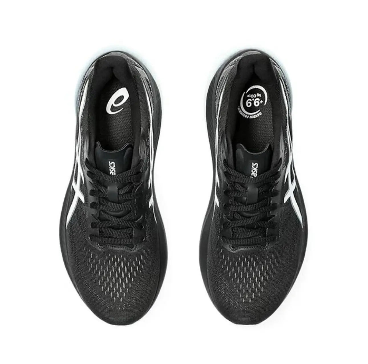 Asics Logo Lace Up Mesh Low Cut Running Shoes for Men Black and White 1011B691-006 - Chicchar Fashion