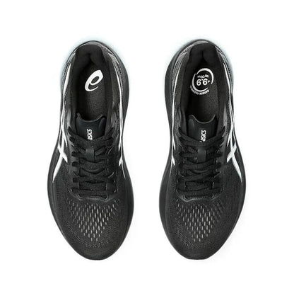 Asics Logo Lace Up Mesh Low Cut Running Shoes for Men Black and White 1011B691-006 - Chicchar Fashion