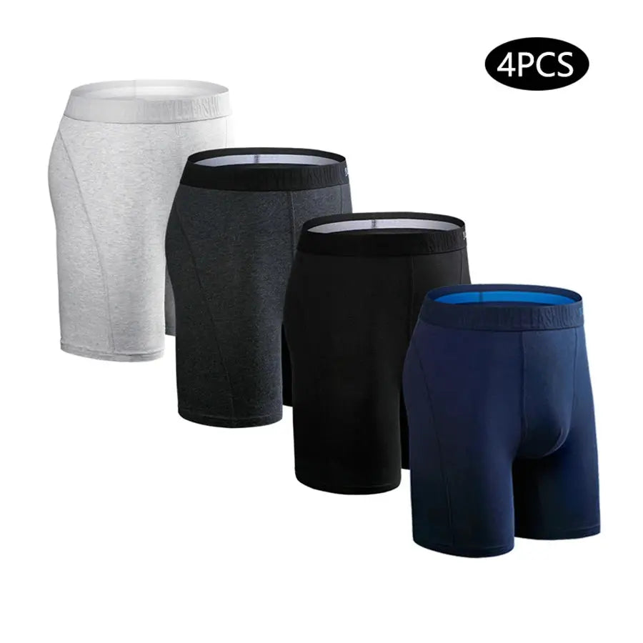 4pc Cotton Long Boxer Briefs Chicchar Fashion