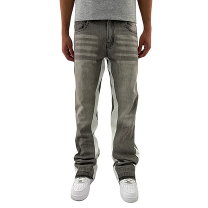 Y2K Flared Spliced Denim