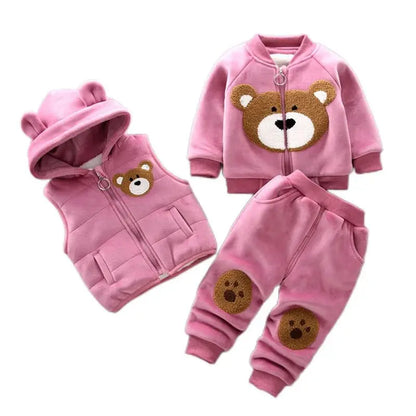 Cozy Bear Fleece Outfit Set - Chicchar Fashion