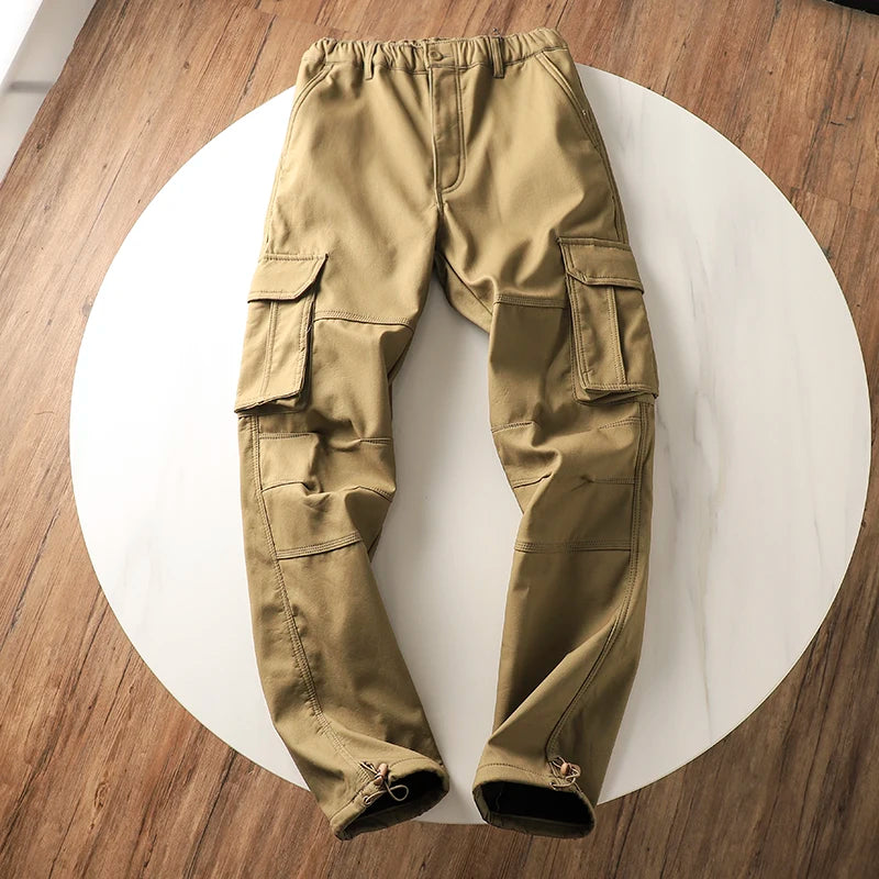 Mens Fleece Cargo Pants