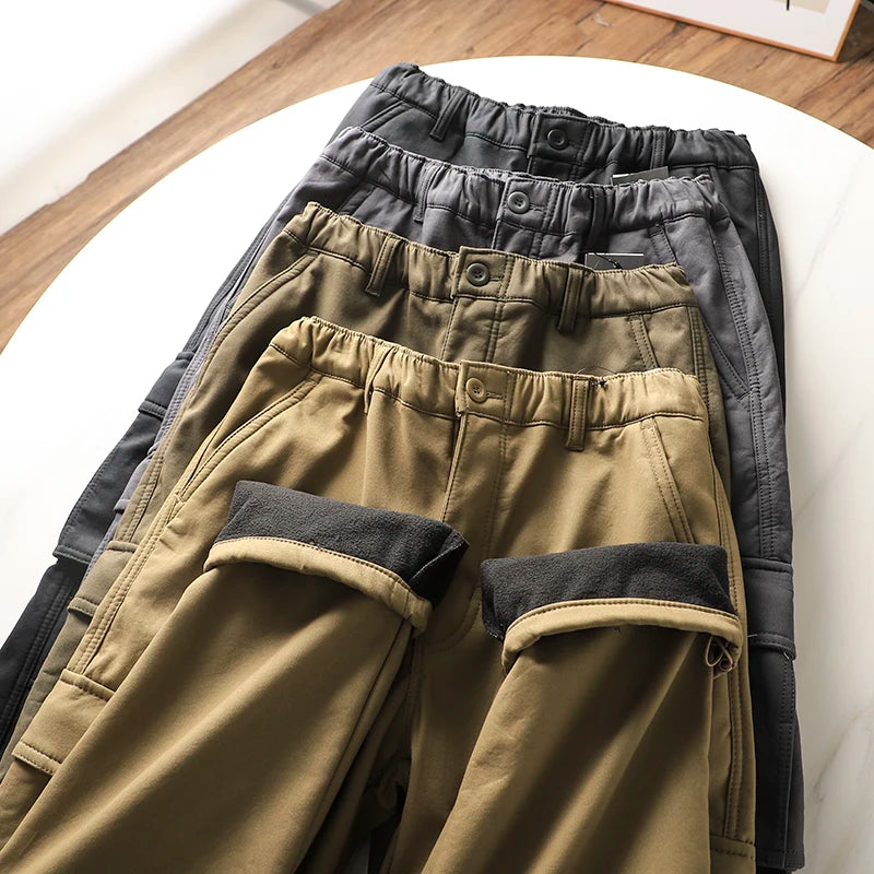 Mens Fleece Cargo Pants