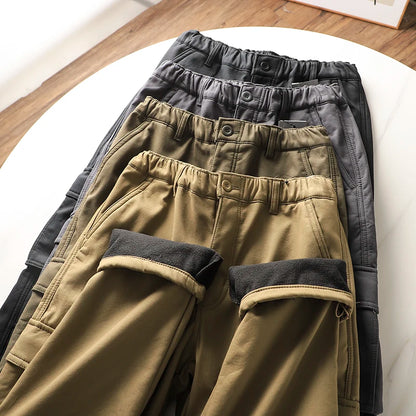 Mens Fleece Cargo Pants