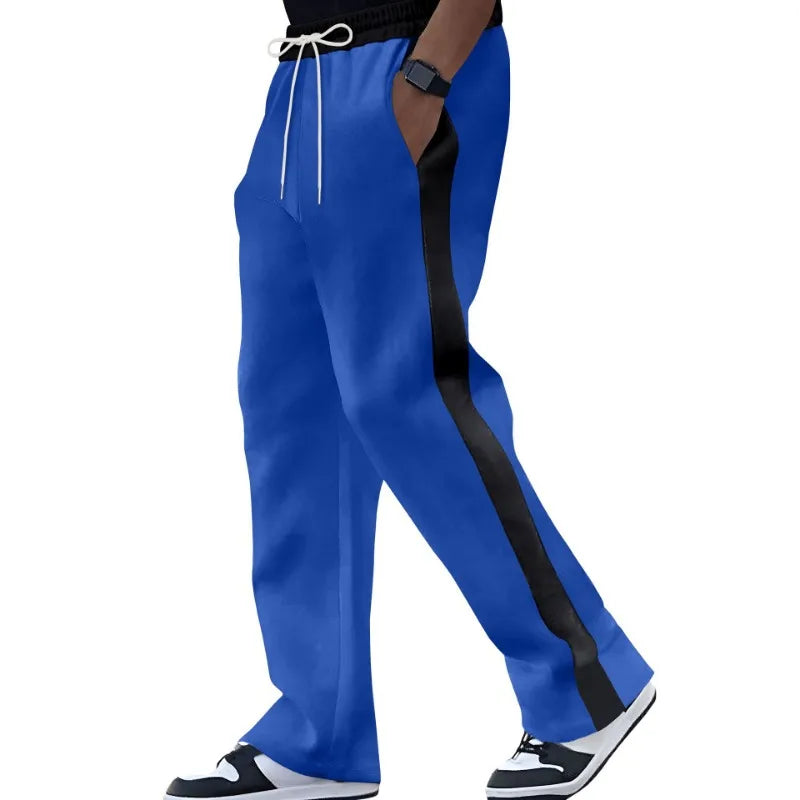 Dual-Season Men's Contrast Sports Pants