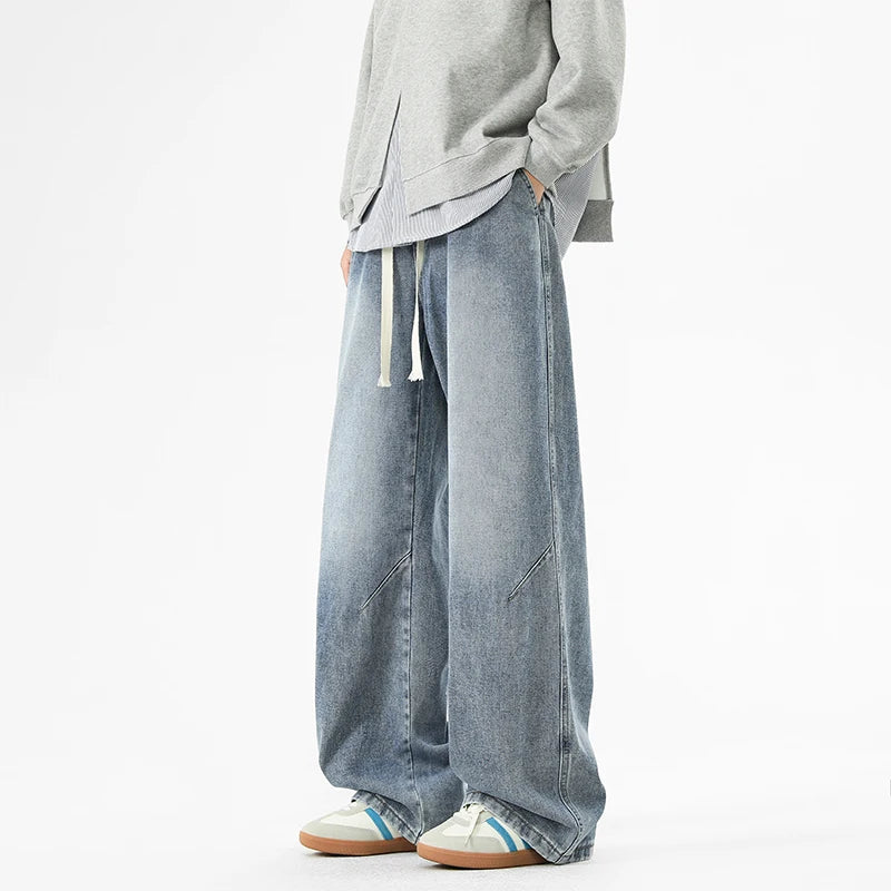 Baggy Wide-Leg Cotton Jeans