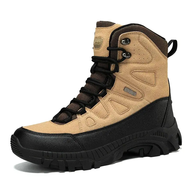 CHRLCK Men's Spring Autumn Hunting Tactical Boots Outdoor Waterproof Anti-slip Color-blocking Boots Men Military Hiking Shoes - Chicchar Fashion