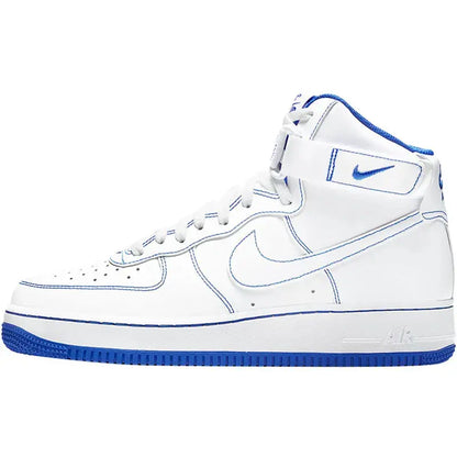 Nike genuine Air Force 1 AF1 white and blue high top men's air force board shoes CV1753-101 - Chicchar Fashion