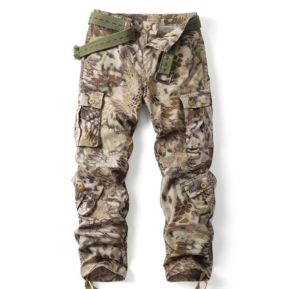 Camo Cargo Straight Leg Pants