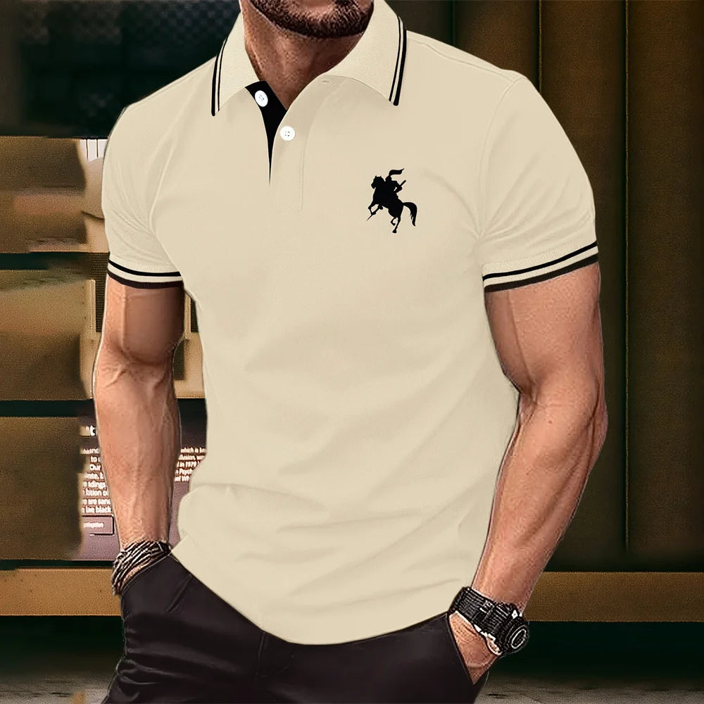 Men's Polo Button Lapel S-3XL