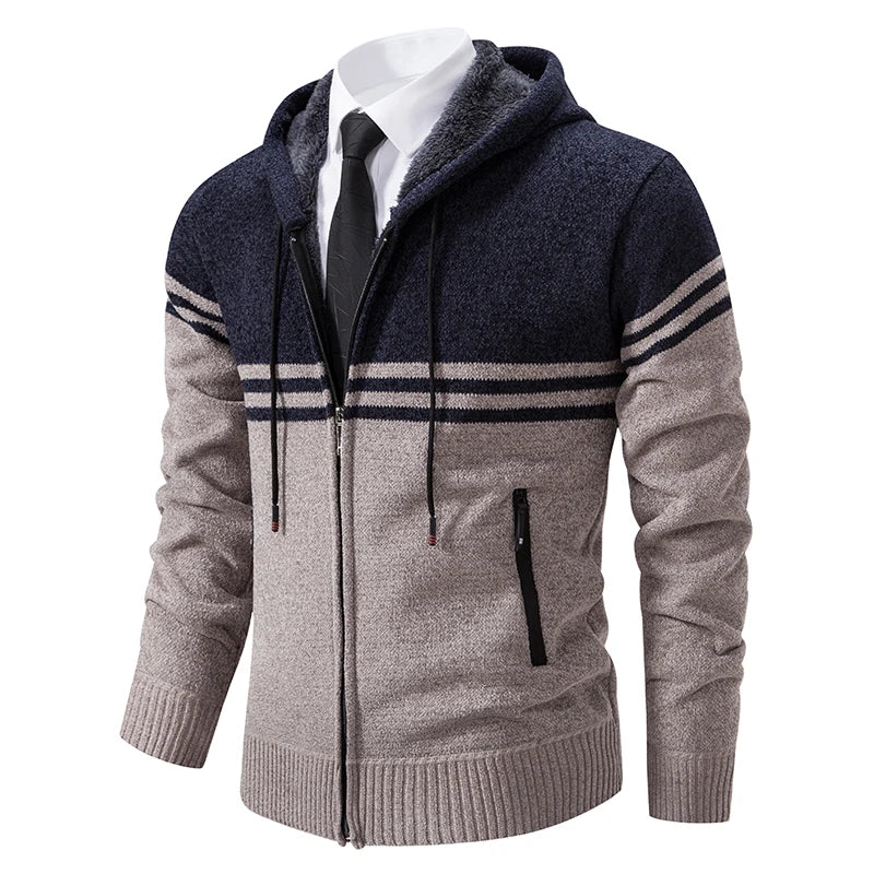 Men's Fleece Zip Stand Collar Chicchar Fashion